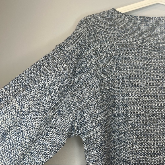 American Crew Club | ABSTRACT KNITTED Sweater Cotton Size L Blue | Made in USA - Picture 9 of 9